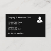 Cartes de visite simples de CPA de comptable (Devant)