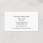 Cartes de visite simples de démolition (Dos)