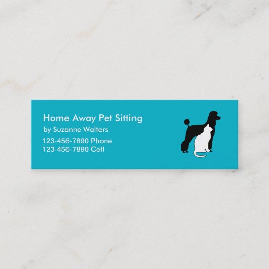 Cartes de visite simples de garde d'enfants (Devant)