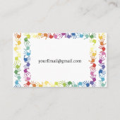 Cartes de visite simples de garde d'enfants (Dos)