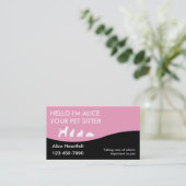 Cartes de visite simples de garde d'enfants (Debout devant)