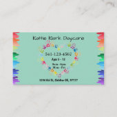 Cartes de visite simples de garderie (Devant)