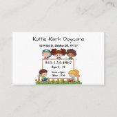 Cartes de visite simples de garderie (Devant)