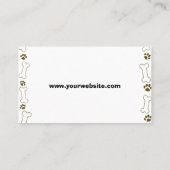 Cartes de visite simples de garderie pour chiens (Dos)