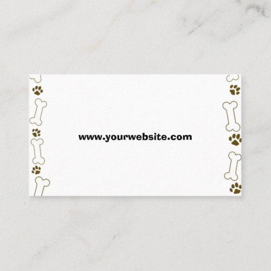Cartes de visite simples de garderie pour chiens (Dos)