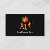 Cartes de visite simples de groupe de rock (Devant)