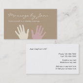 Cartes de visite simples de massage (Devant / Derrière)