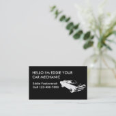 Cartes de visite simples de mécanicien automobile (Debout devant)