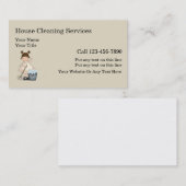 Cartes de visite simples de nettoyage de Chambre (Devant / Derrière)