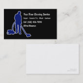Cartes de visite simples de nettoyage de plancher (Devant / Derrière)