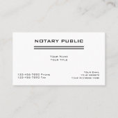 Cartes de visite simples de notaire (Devant)
