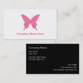 Cartes de visite simples de papillon (Devant / Derrière)