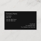 Cartes de visite simples de papillon (Dos)