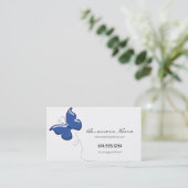 Cartes de visite simples de papillon bleu (Debout devant)