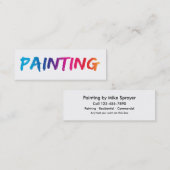 Cartes de visite simples de peintre nouveaux (Devant / Derrière)