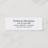 Cartes de visite simples de peintre nouveaux (Dos)