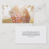 Cartes de visite simples de photographie (Devant / Derrière)