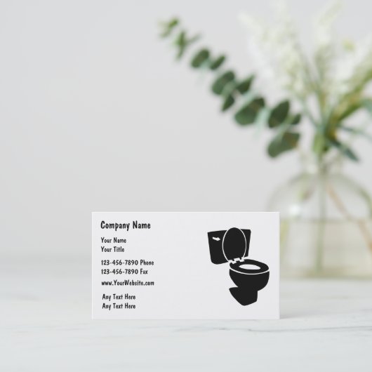 Cartes de visite simples de plomberie (Debout devant)