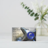 Cartes de visite simples de plomberie rétro (Debout devant)