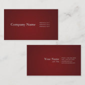Cartes de visite simples de Profressional en rouge (Devant / Derrière)