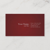 Cartes de visite simples de Profressional en rouge (Dos)