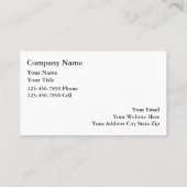 Cartes de visite simples de requins (Dos)