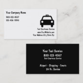 Cartes de visite simples de taxi (Devant / Derrière)