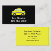 Cartes de visite simples de taxi (Devant / Derrière)
