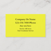 Cartes de visite simples de taxi (Dos)