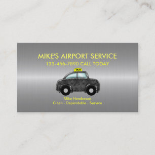 Cartes de visite simples de taxi d'aéroport