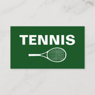 Cartes de visite simples de tennis