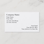 Cartes de visite simples de thème de vache (Dos)