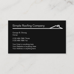 Cartes de visite simples de toiture
