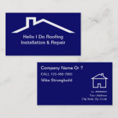 Cartes de visite simples de toiture (Devant / Derrière)