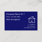 Cartes de visite simples de toiture (Dos)