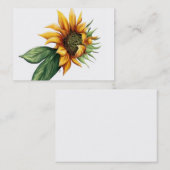 Cartes de visite simples de tournesol (Devant / Derrière)