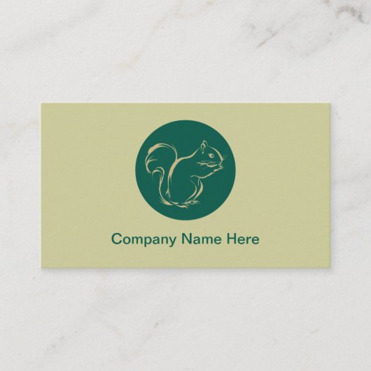 Cartes de visite simples d'écureuil (Devant)