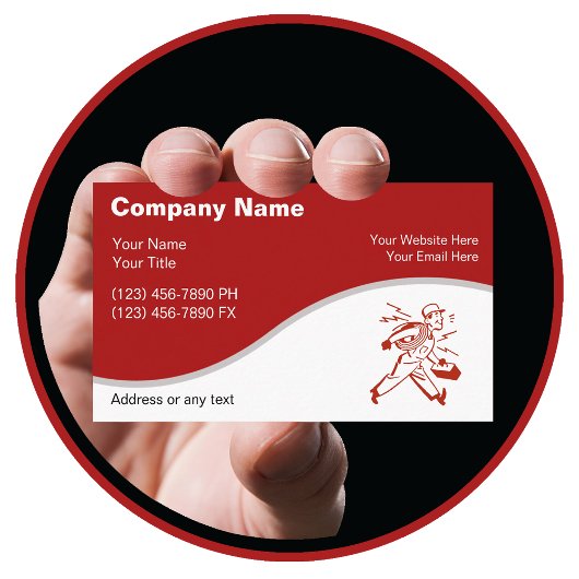 Cartes de visite simples d'électricien