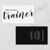 Cartes de visite simples d'entraîneur de santé et (Devant / Derrière)