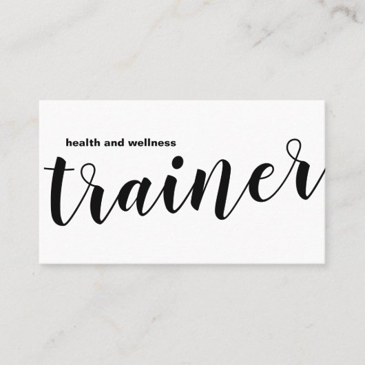 Cartes de visite simples d'entraîneur de santé et (Devant)