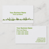 Cartes de visite simples d'entretien de pelouse ve (Devant / Derrière)