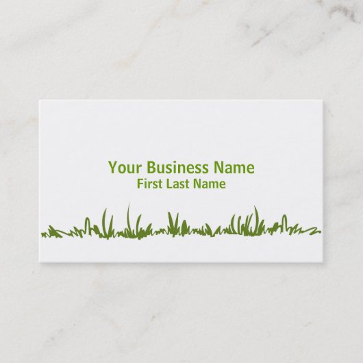Cartes de visite simples d'entretien de pelouse ve (Devant)