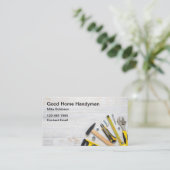 Cartes de visite simples des services ménagers à d (Debout devant)