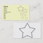 Cartes de visite simples d'étoile de barbwire (Devant / Derrière)