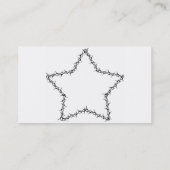 Cartes de visite simples d'étoile de barbwire (Dos)