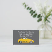 Cartes de visite simples du service de taxi Jaune (Debout devant)