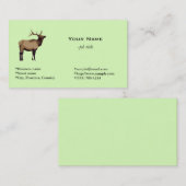 Cartes de visite simples élk vert clair. (Devant / Derrière)