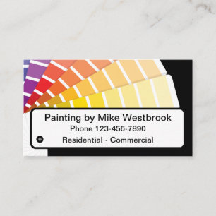 Cartes de visite simples et colorées pour peintre