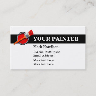 Cartes de visite simples et cool pour peintre en b