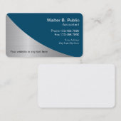 Cartes de visite simples et modernes pour comptabl (Devant / Derrière)